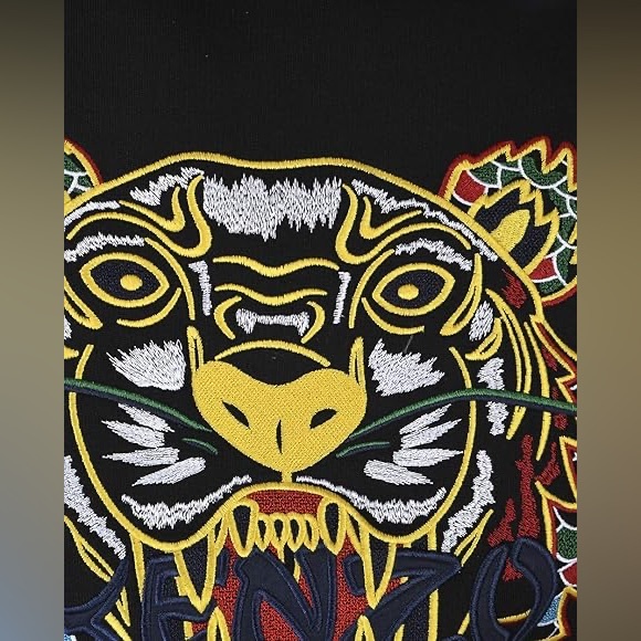 Kenzo Paris 'Year of The Dragon' Black Tiger Sweatshirt - XXL - Vintage 2020 - Picture 6 of 16